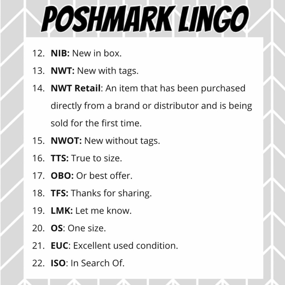 Poshmark Lingo